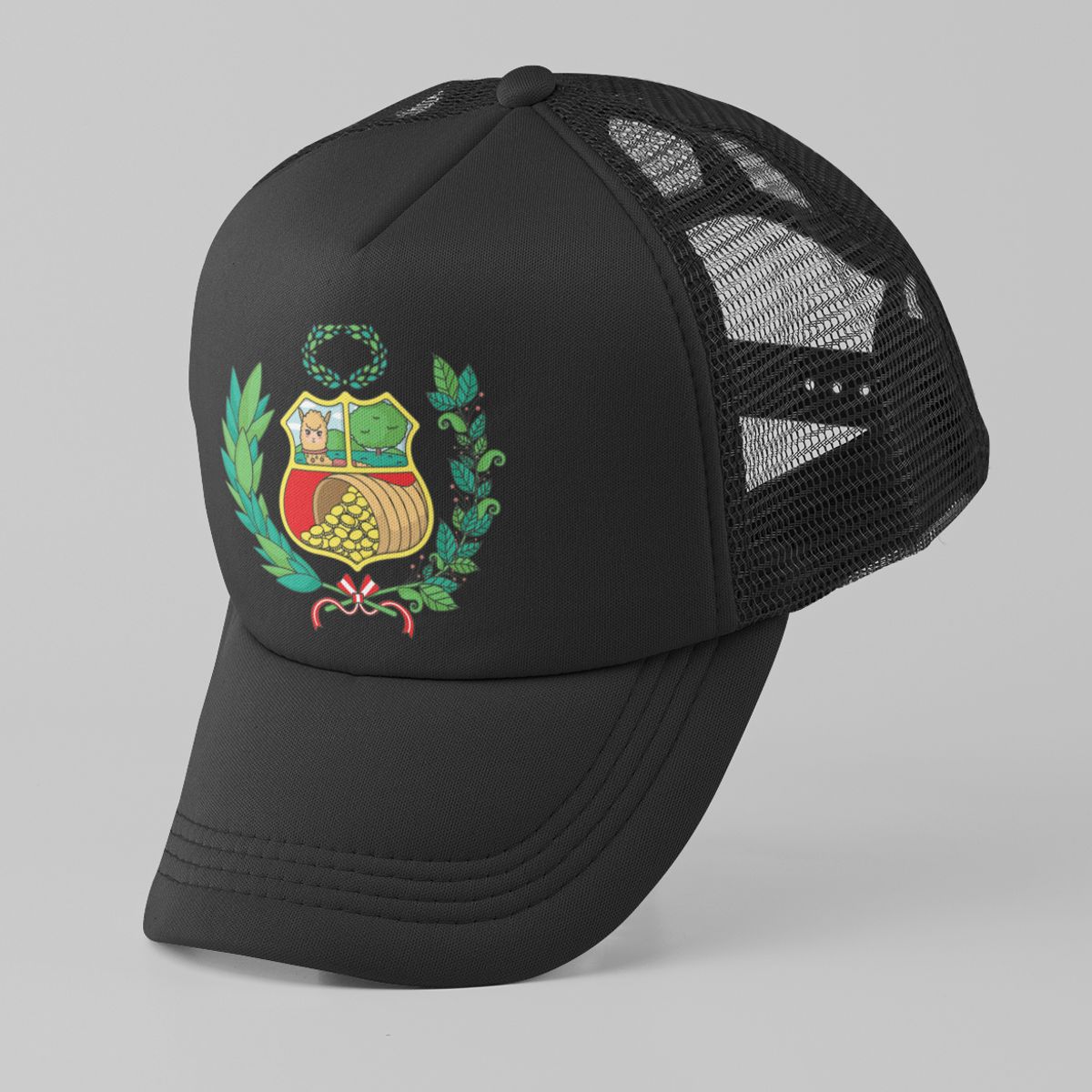 GENERICO - GORRA TRUCKER -ESCUDO PERU MOD003
