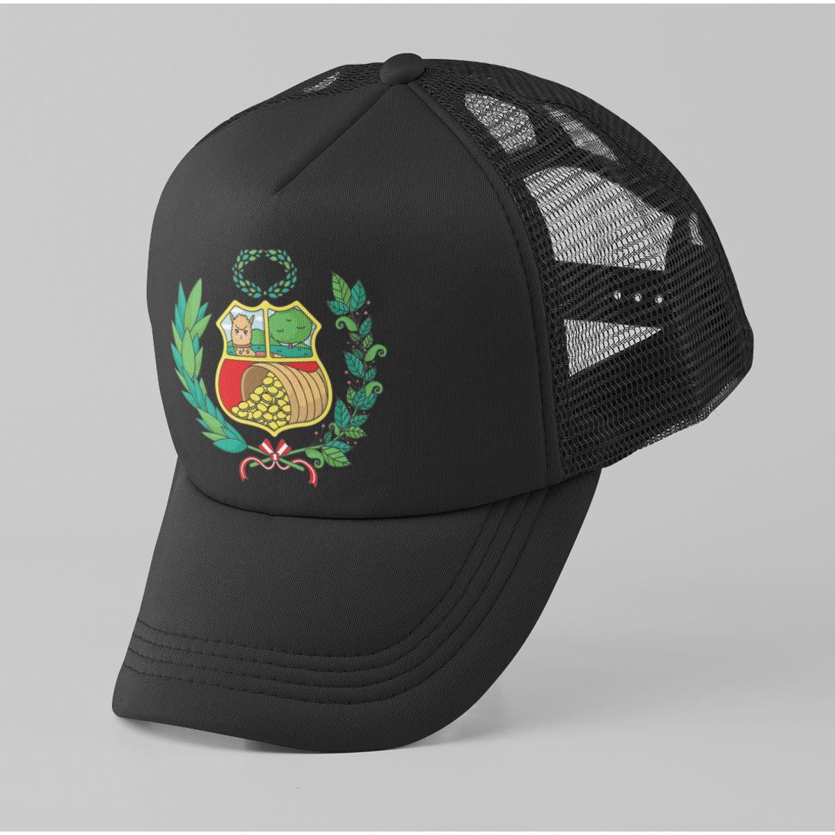 GENERICO - GORRA TRUCKER -ESCUDO PERU MOD003