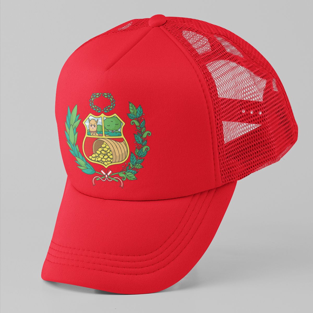GENERICO - GORRA TRUCKER -ESCUDO PERU MOD003