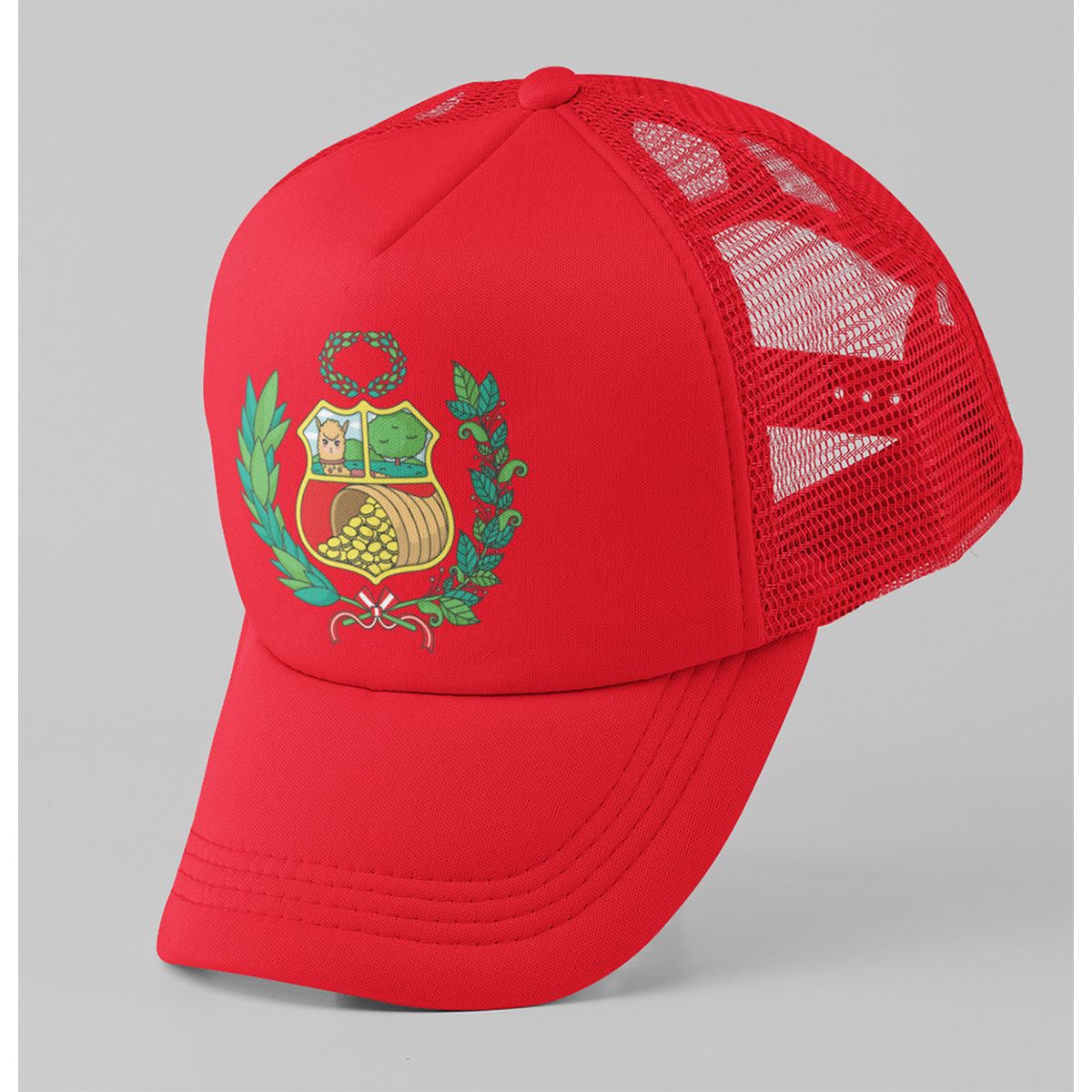 GENERICO - GORRA TRUCKER -ESCUDO PERU MOD003