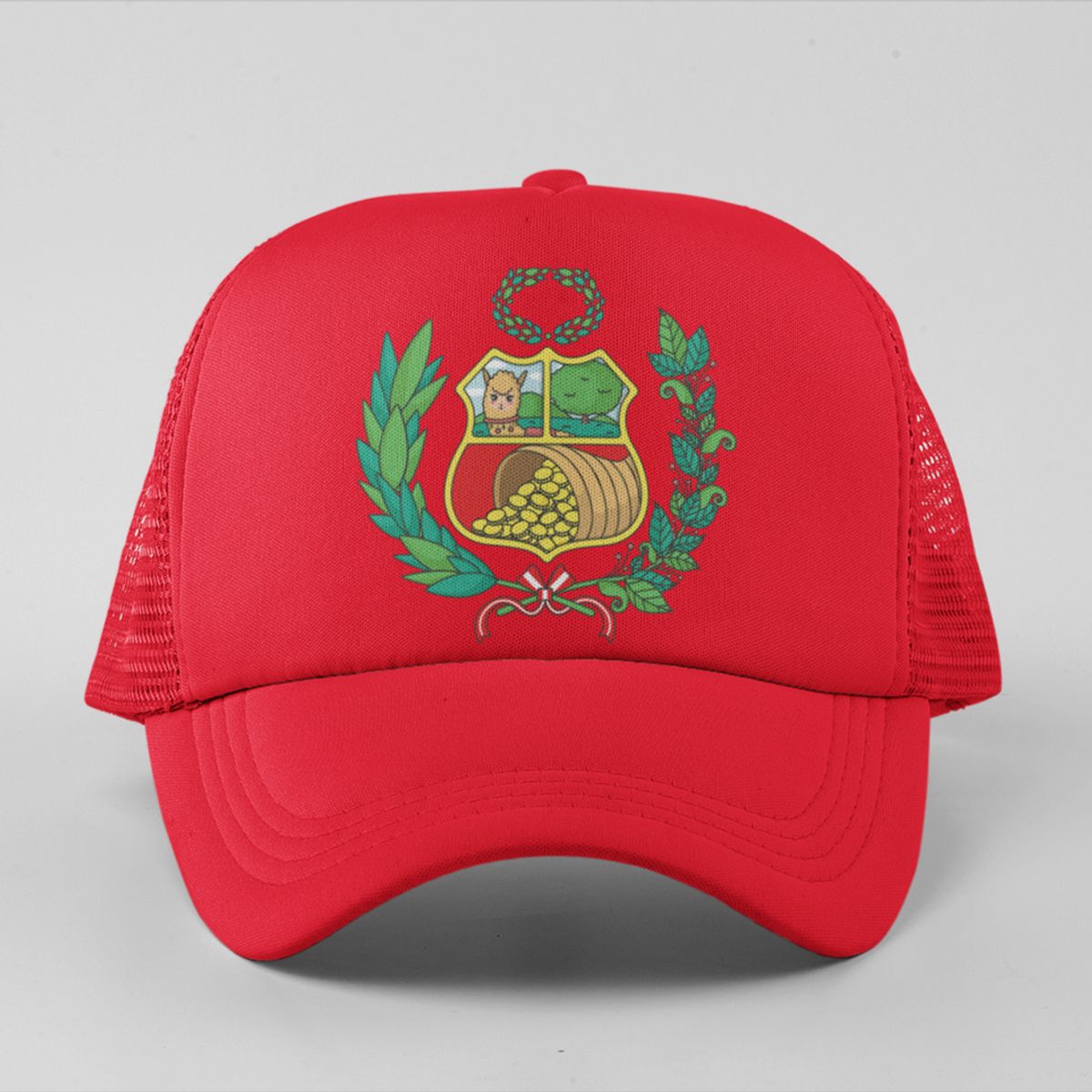 GENERICO - GORRA TRUCKER -ESCUDO PERU MOD003