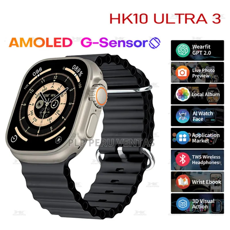 OEM - SmartWatch Hk10 Ultra 3 Chatgpt Amoled 2.02 Negro