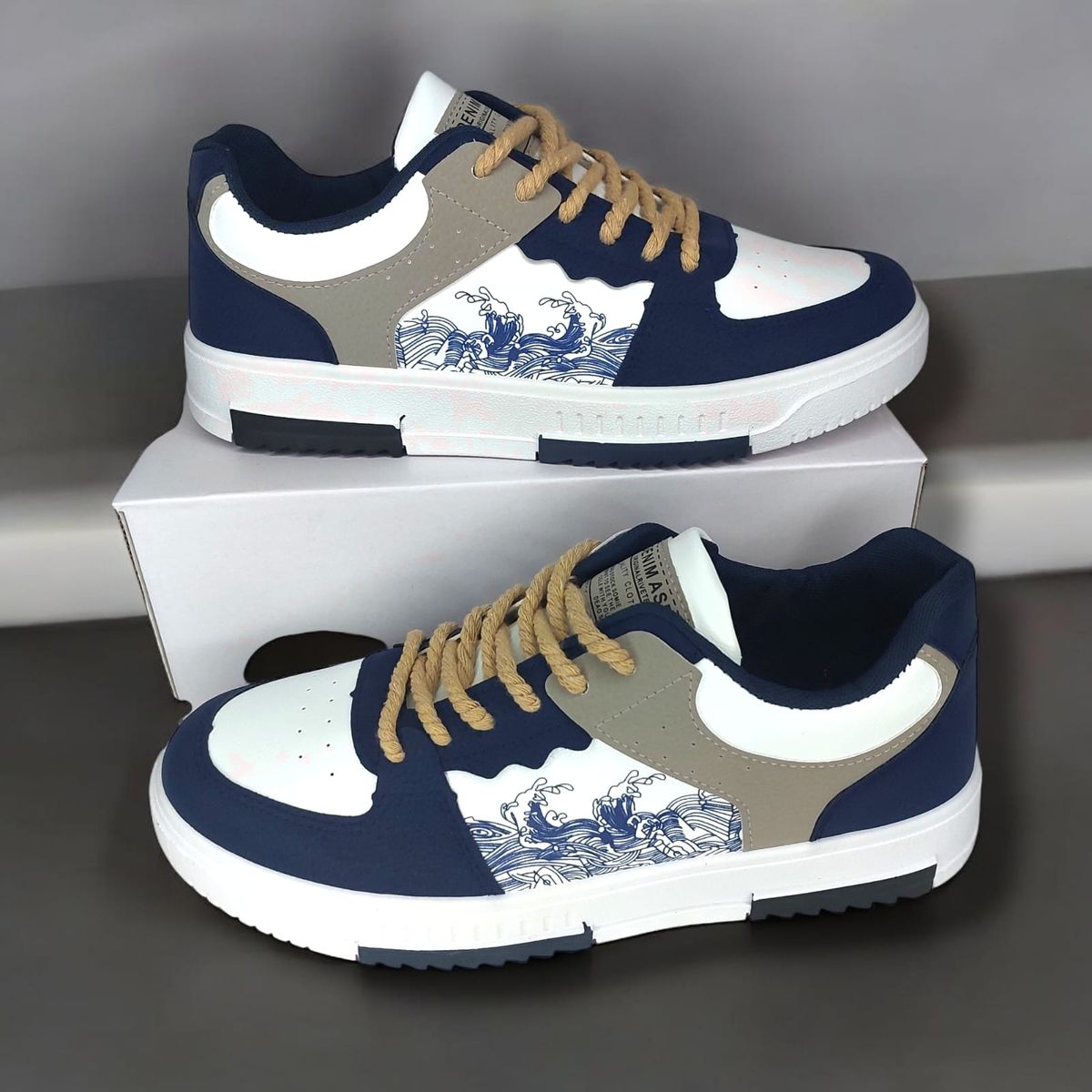 GENERICO - ZAPATILLA PARA HOMBRE NEW DENIMASR AZUL / GRIS  - F08