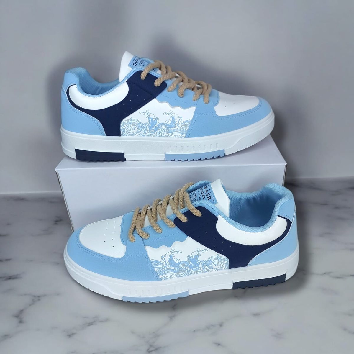 GENERICO - ZAPATILLA PARA HOMBRE NEW DENIMASR CELESTE / AZUL  - F08