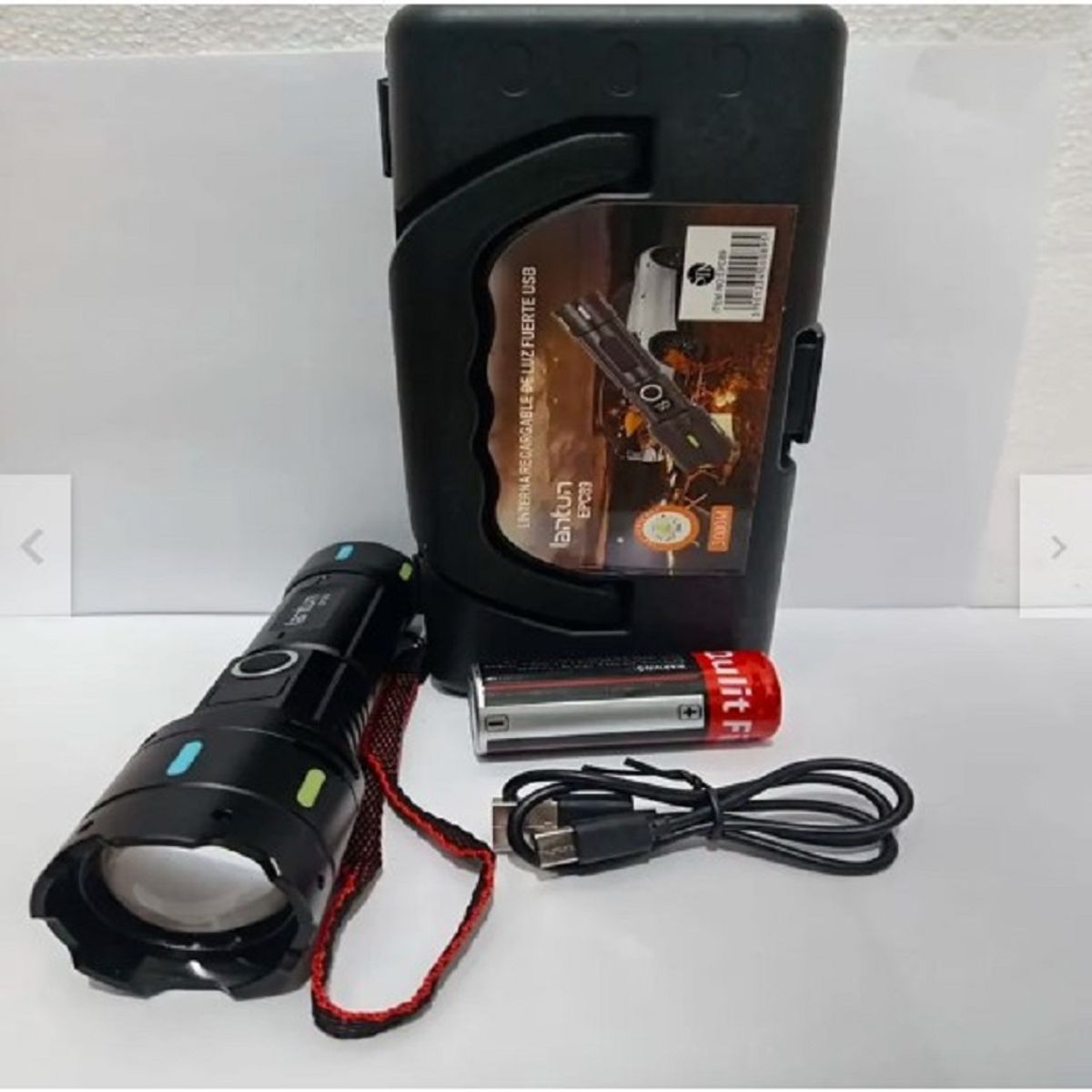 SEISA - LINTERNA RECARGABLE DE LUZ FUERTE  POTENTE USB ZOOM
