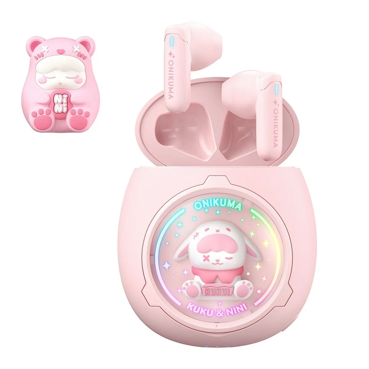 ONIKUMA - Audífonos Bluetooth Onikuma T302 Rosa