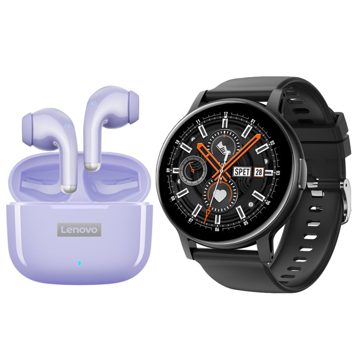 LENOVO - Lenovo LP40 PRO Audífonos Bluetooth y reloj inteligente