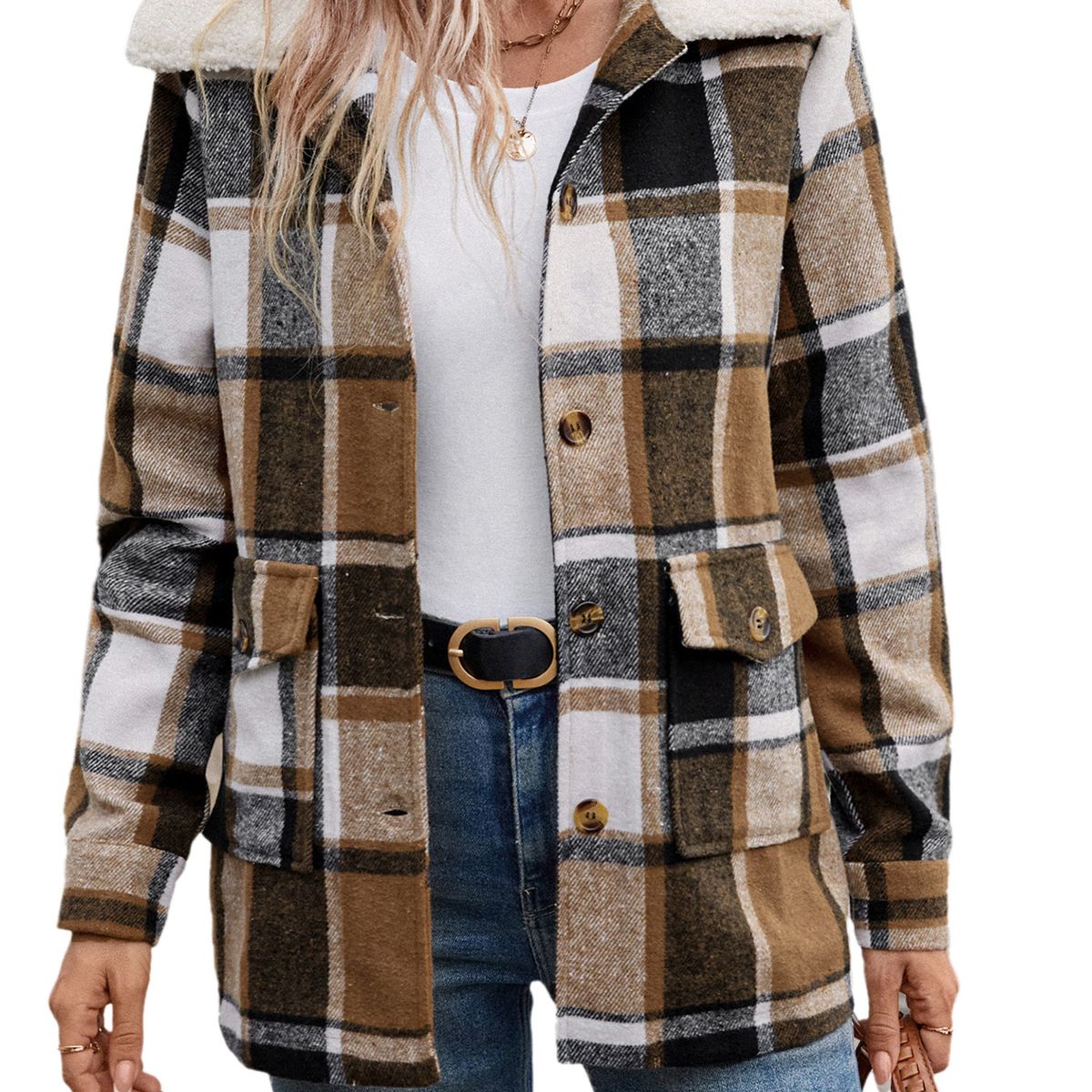 BLWOENS - Chaqueta para mujer - Marrón