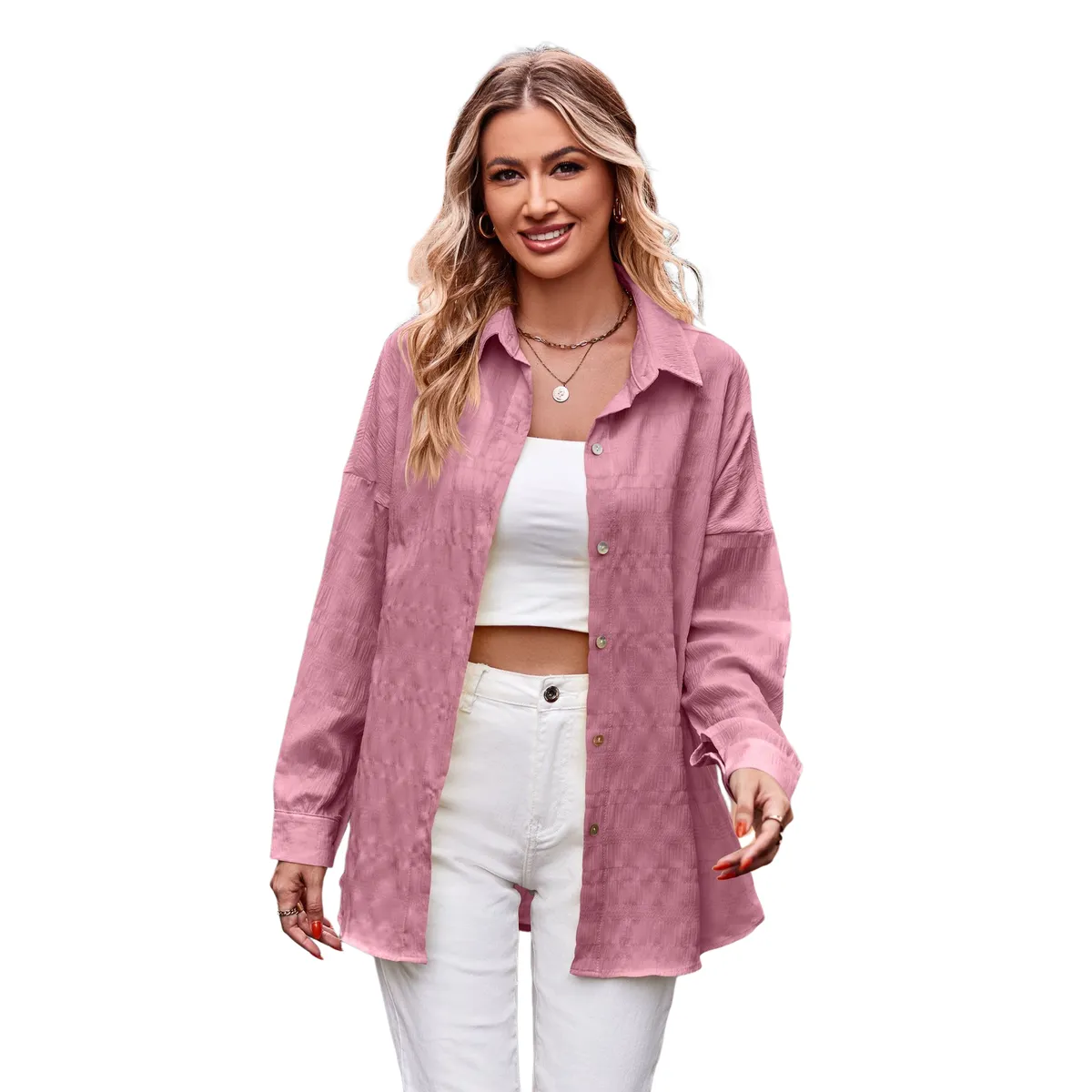 BLWOENS - Chaqueta para mujer - Rosa