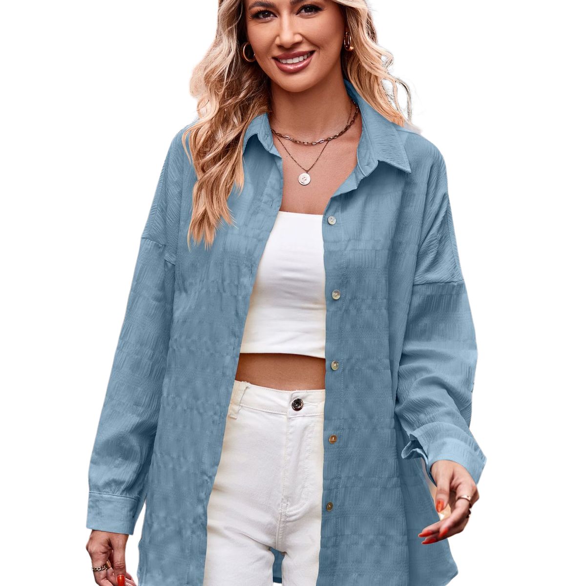 BLWOENS - Chaqueta para mujer - Azul