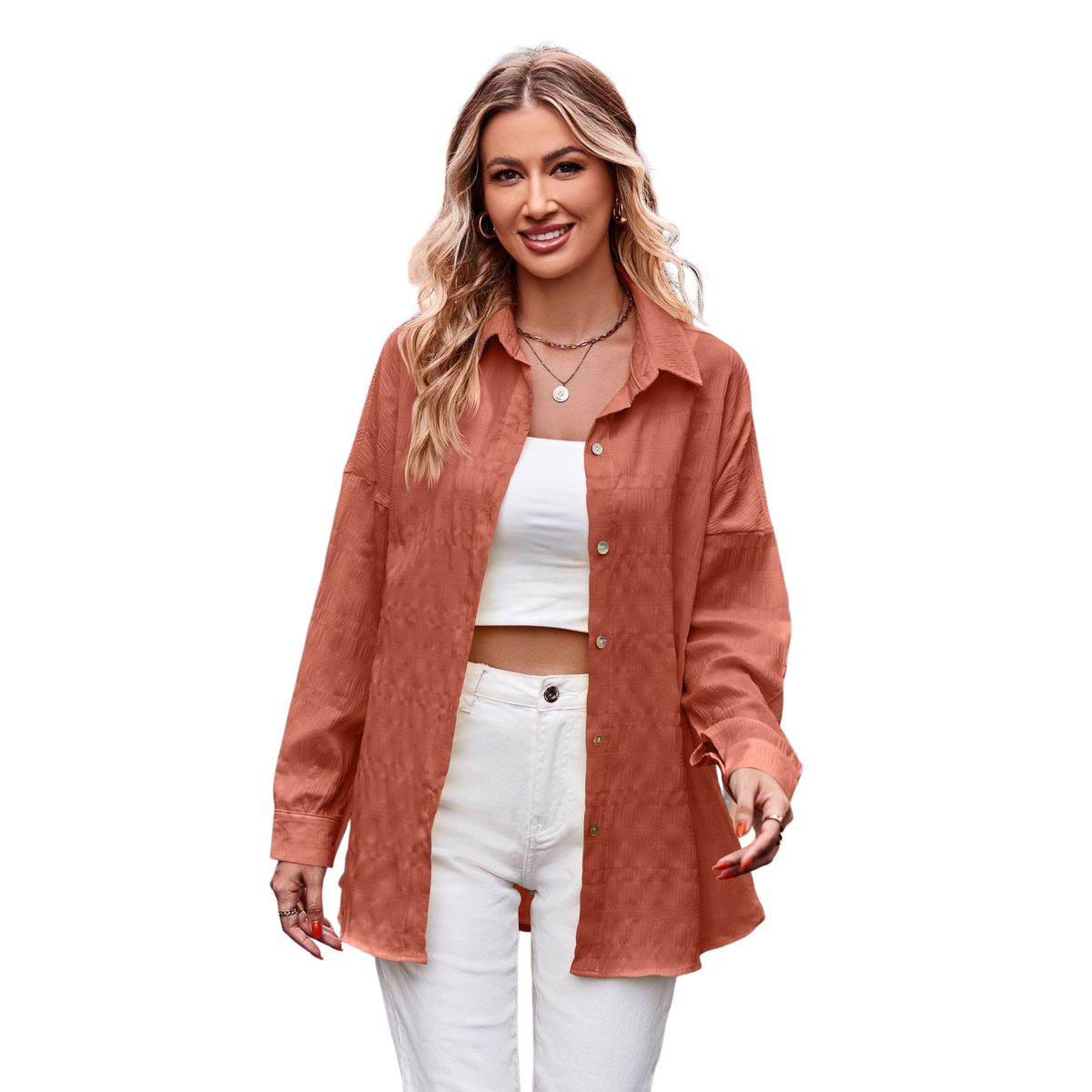 BLWOENS - Chaqueta para mujer - Naranja