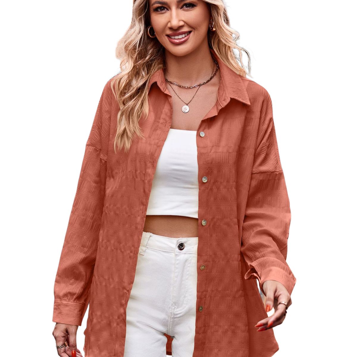 BLWOENS - Chaqueta para mujer - Naranja