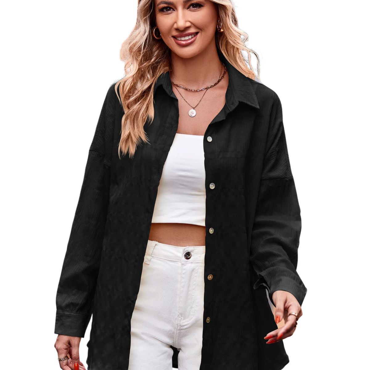 BLWOENS - Chaqueta para mujer - Negro