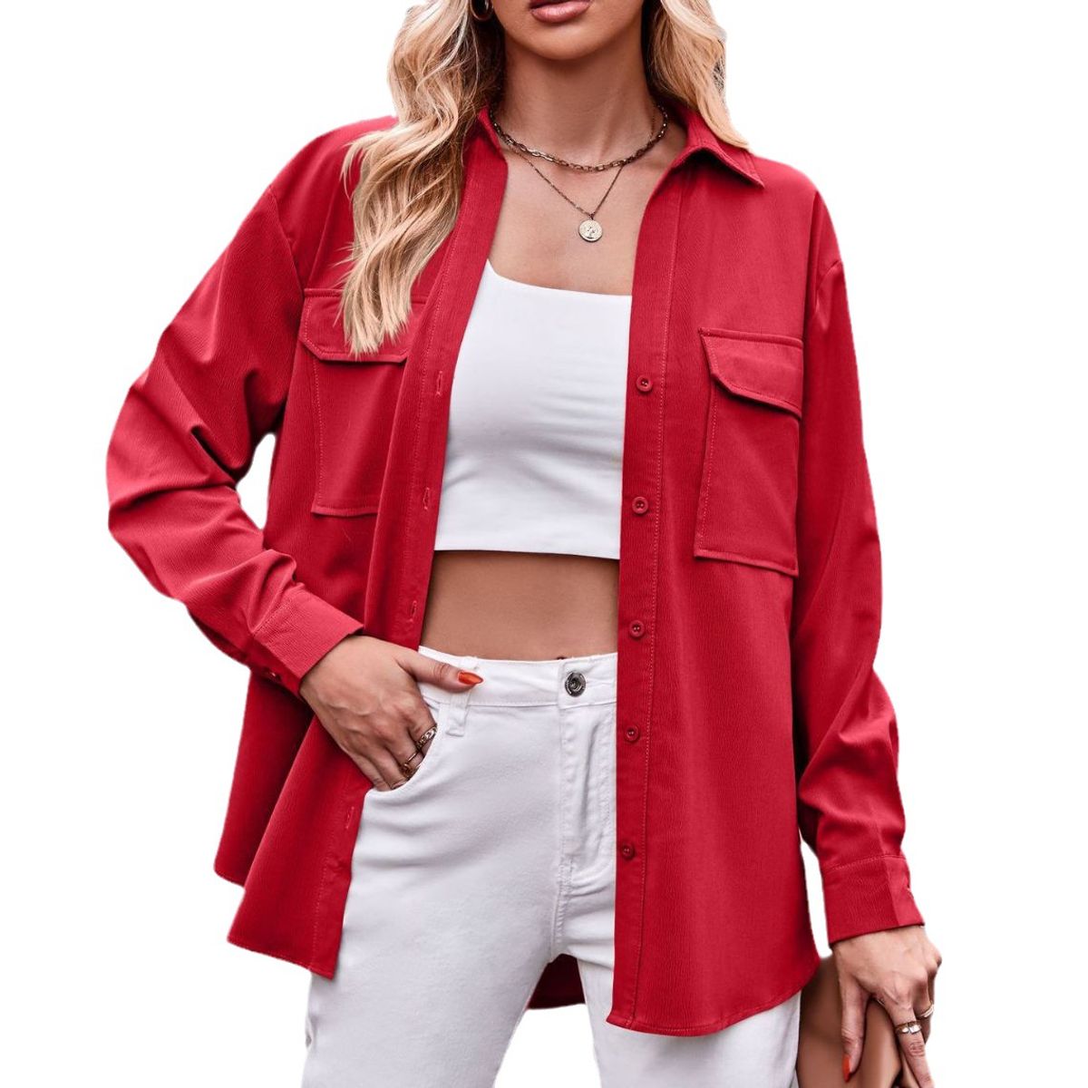 BLWOENS - Chaqueta para mujer - Rojo