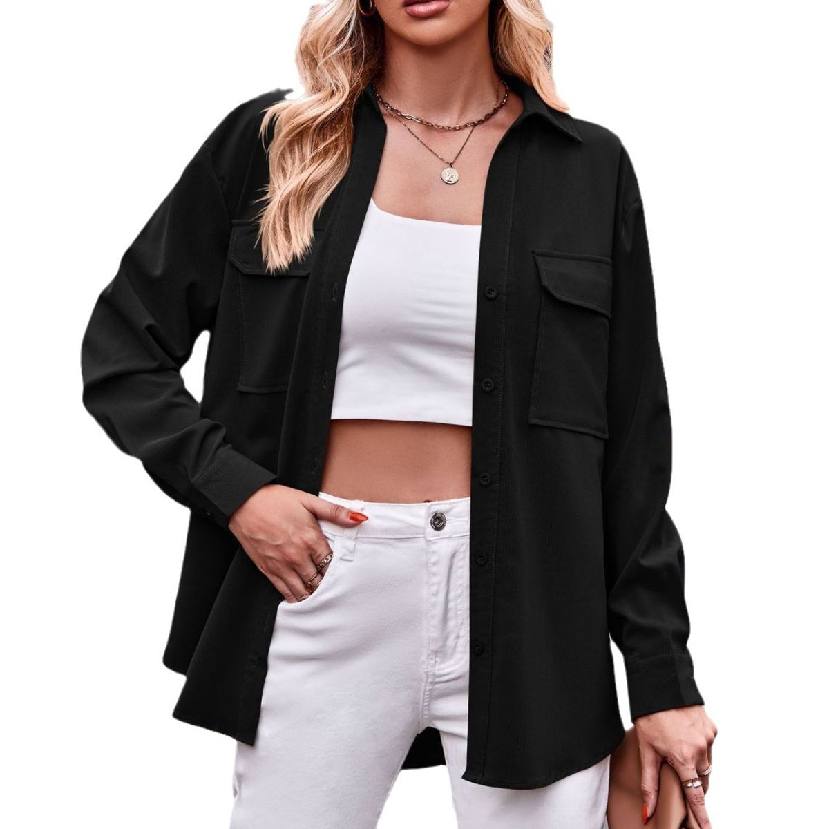 BLWOENS - Chaqueta para mujer - Negro