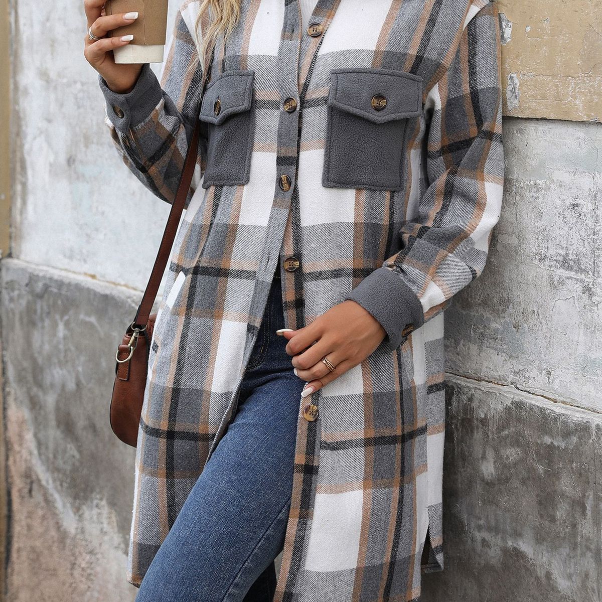 BLWOENS - Chaqueta para mujer - Gris