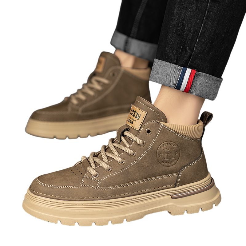 BLWOENS - Zapatos Botas de Martín para Hombre - Marrón