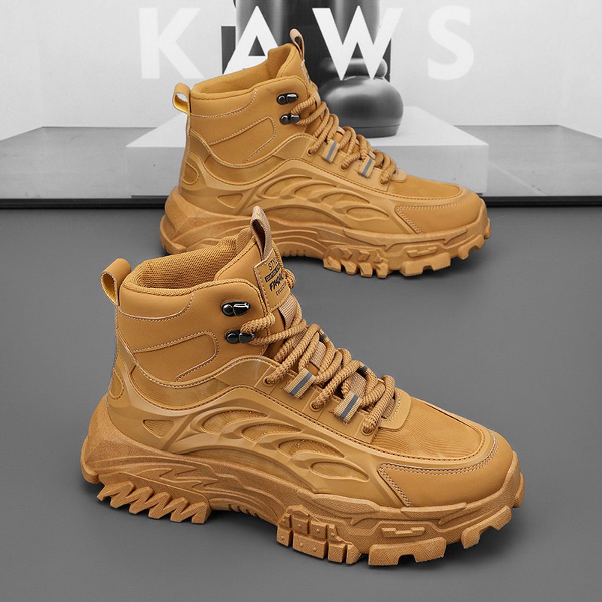 BLWOENS - Zapatos Botas de Martín para Hombre - Marrón