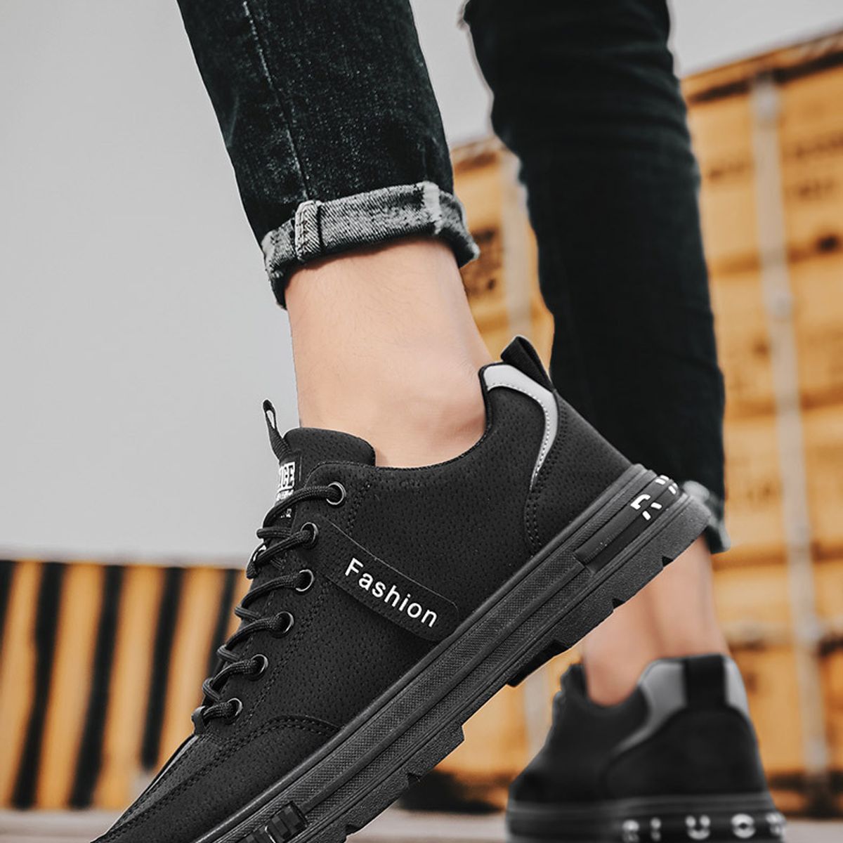 BLWOENS - Zapatos de portivas para hombres Zapatillas - Negro
