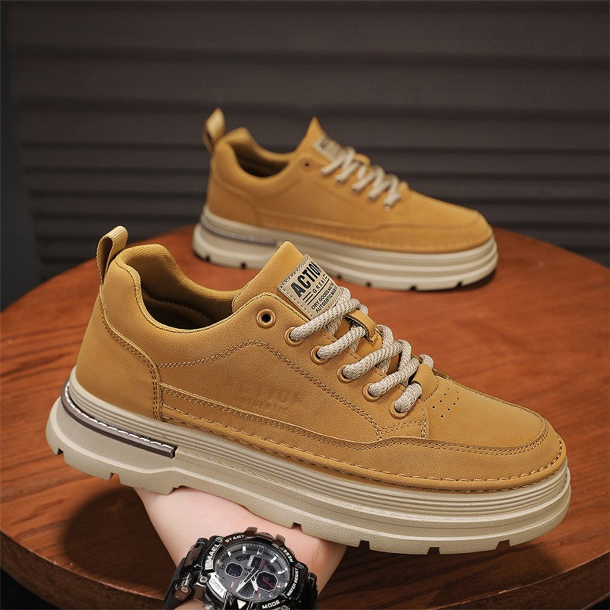 BLWOENS - Zapatos de portivas para hombres Zapatillas - Marrón