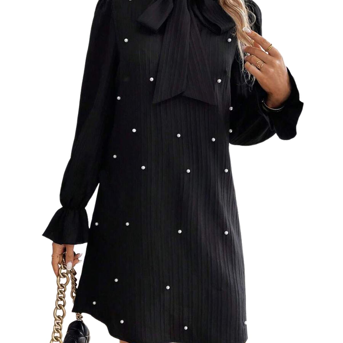 BLWOENS - Vestidos casuales de para mujeres - Negro