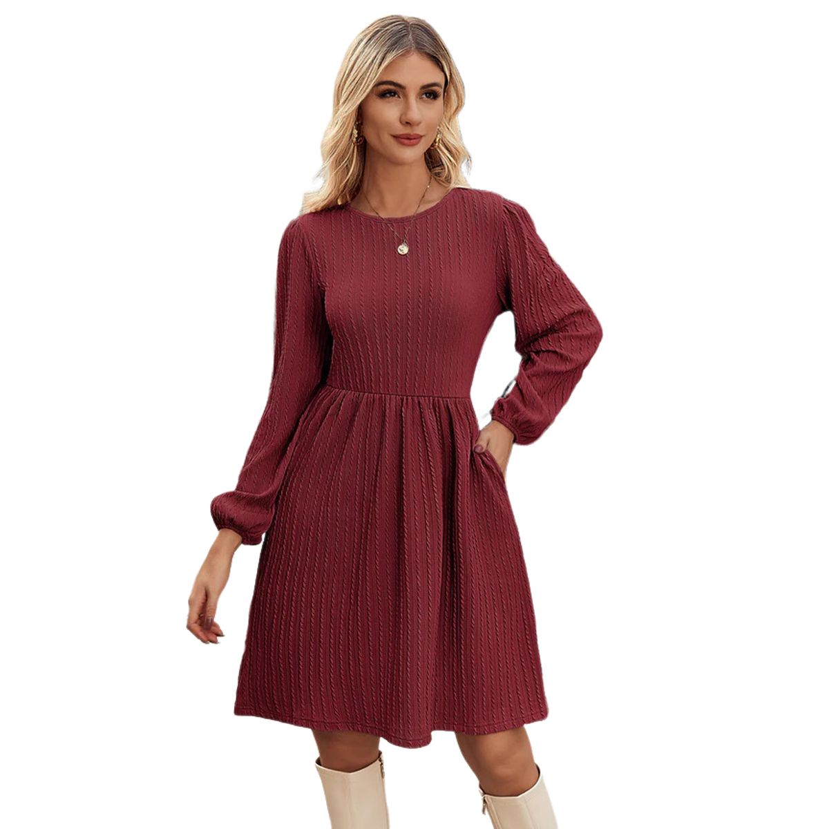 BLWOENS - Vestidos casuales de para mujeres - Rojo