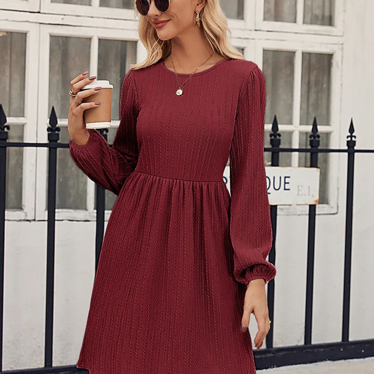 BLWOENS - Vestidos casuales de para mujeres - Rojo