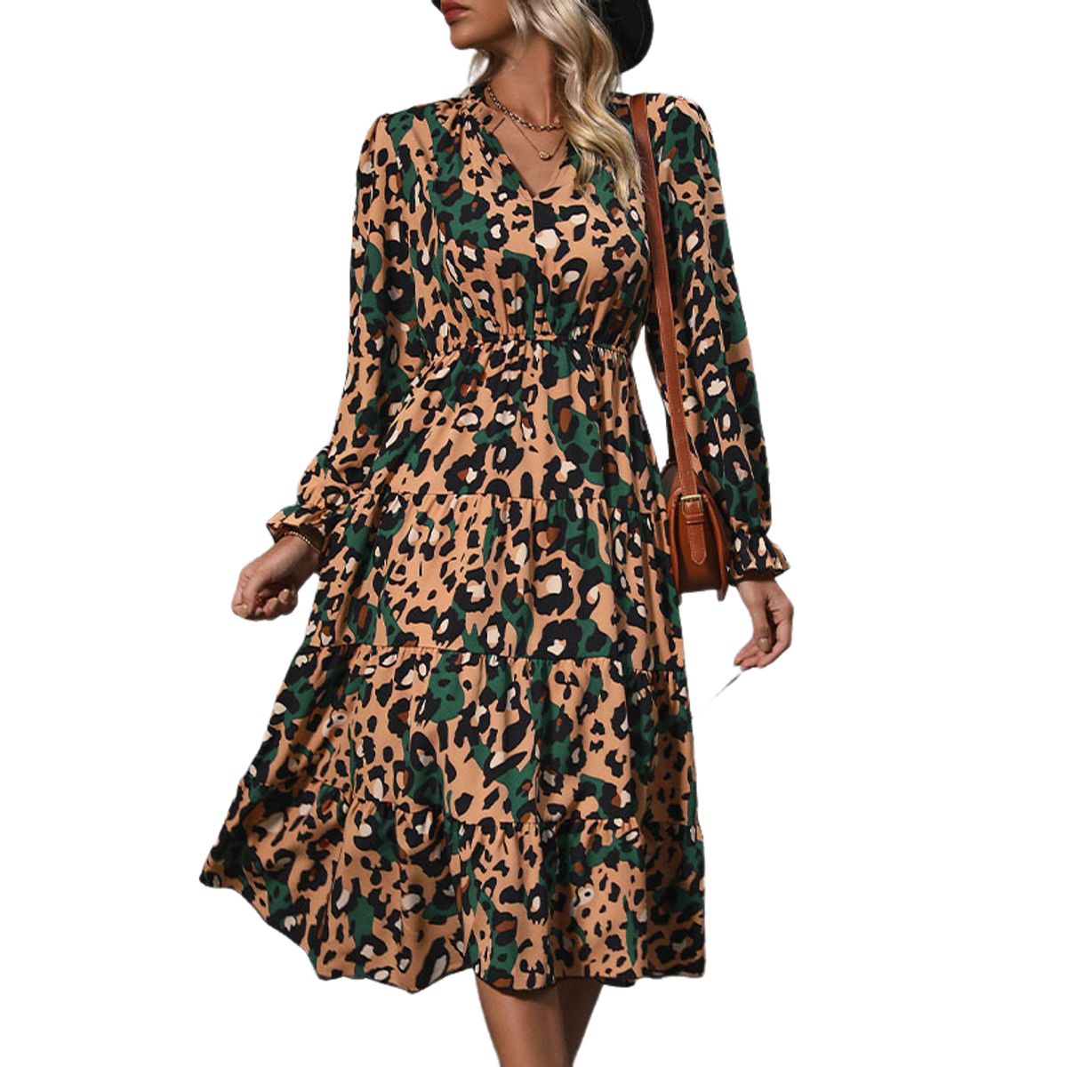 BLWOENS - Vestidos casuales de para mujeres - Marrón