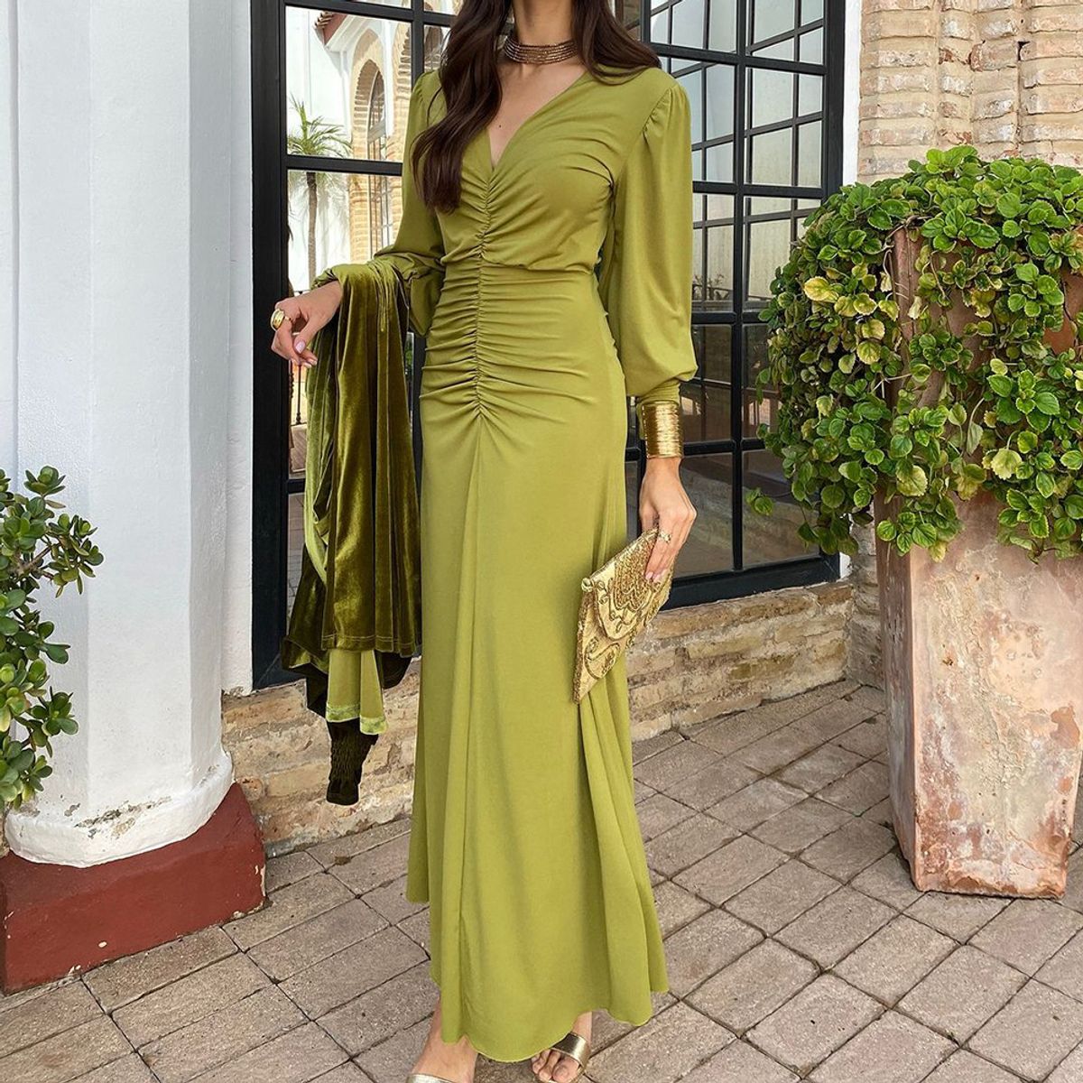 BLWOENS - Vestidos casuales de para mujeres - Verde