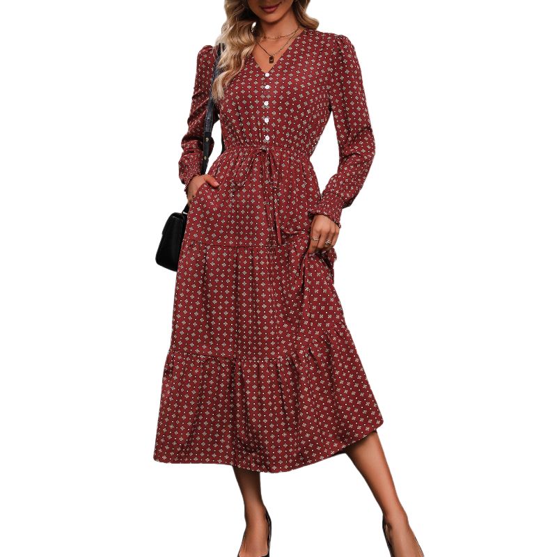 Vestidos casuales de para mujeres Rojo BLWOENS