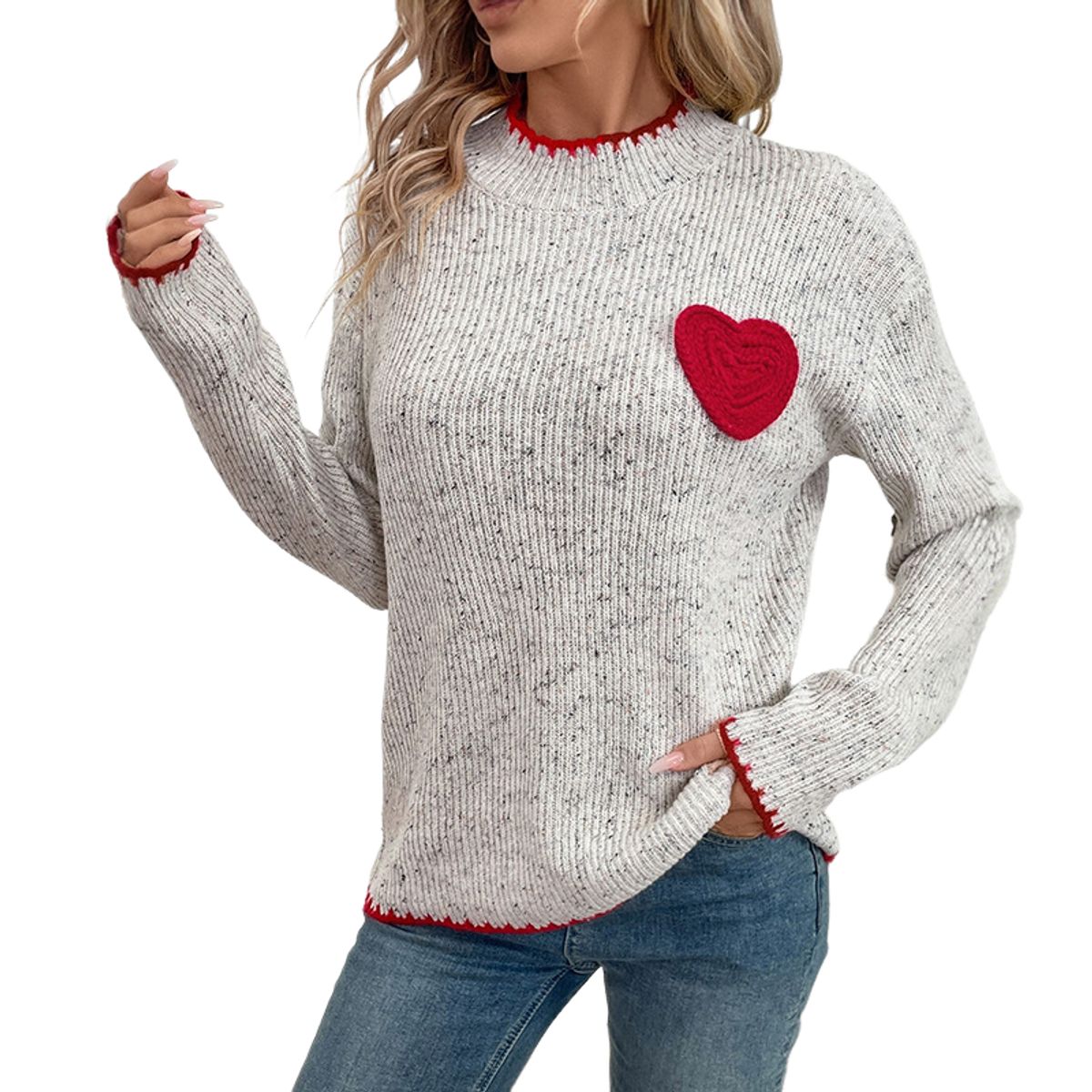 BLWOENS - Suéter de punto para Mujer - Gris