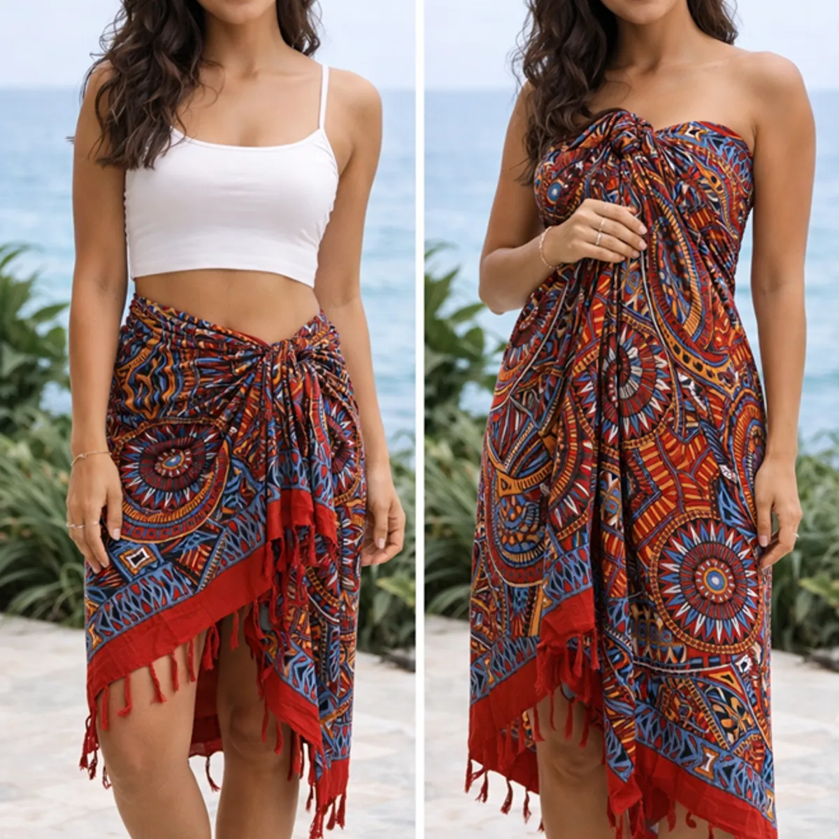 TOALLAS PERU DETALLES Y MAS - Pareo Bambu 100% algodón - Playa o Piscina - tipo mandala