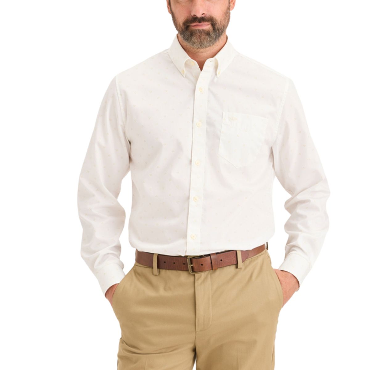 DOCKERS - Camisa Hombre Signature LS Classic Fit Blanco Dockers