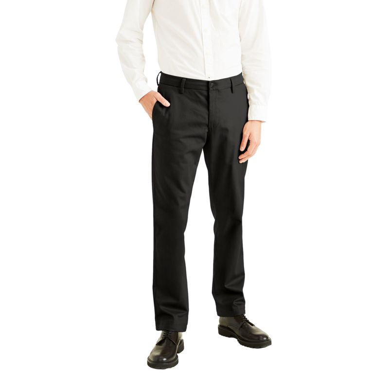 DOCKERS - Pantalón Hombre Signature Khaki Slim Fit Iron Free Negro Dockers