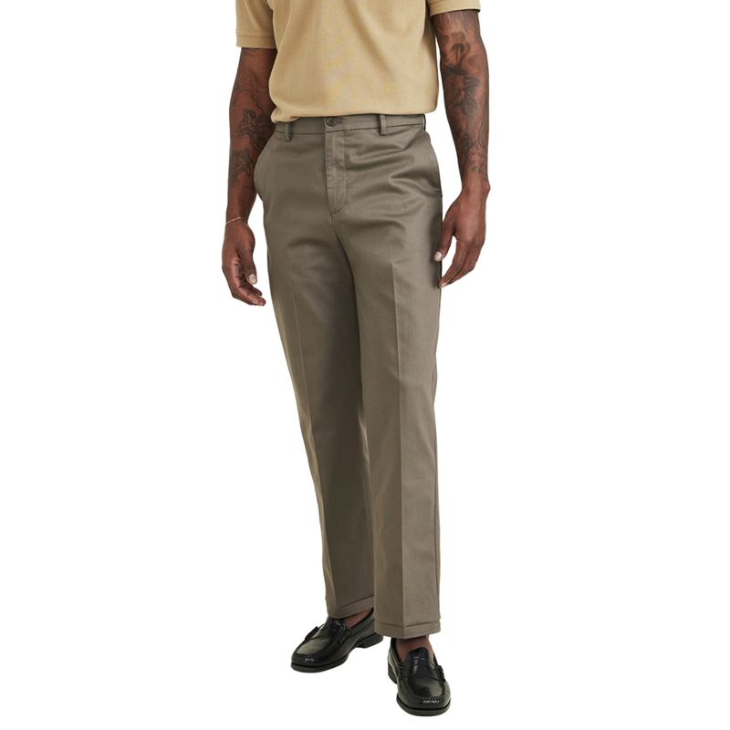 DOCKERS - Pantalón Hombre Stain Defender Straight Fit Café Dockers