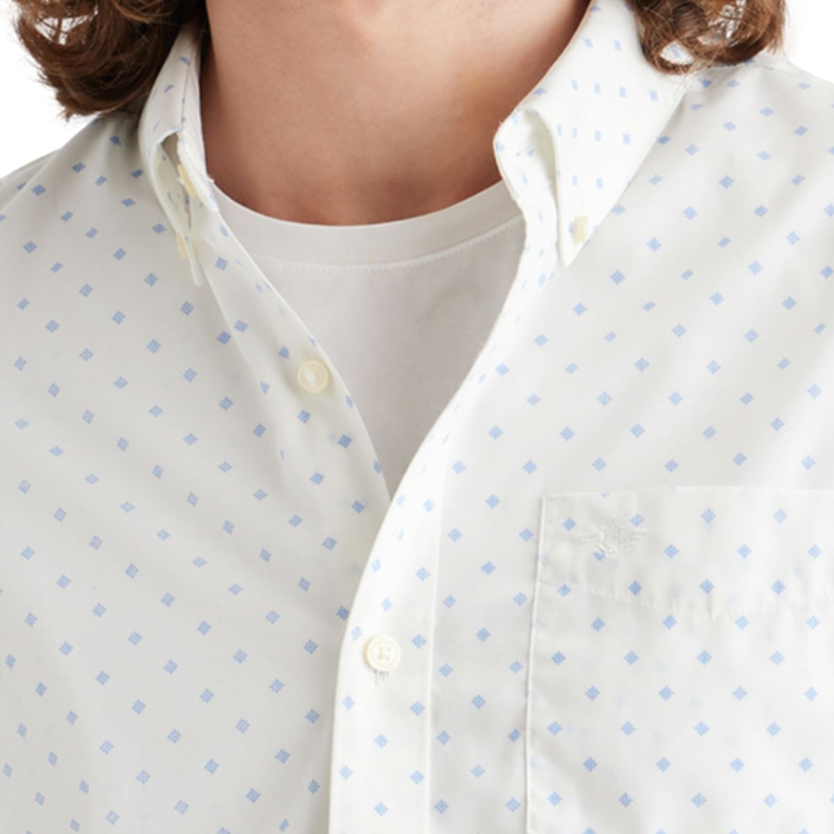 DOCKERS - Camisa Hombre Stain Defender Classic Fit Blanco Dockers