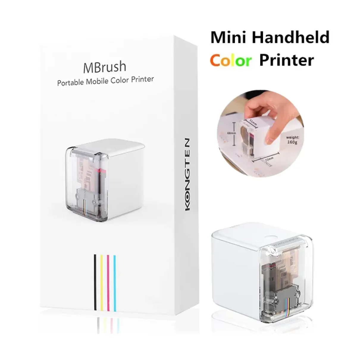 GENERICO - Mini Impresora de Mano Mbrush Móvil Portátil USB Inalámbrica