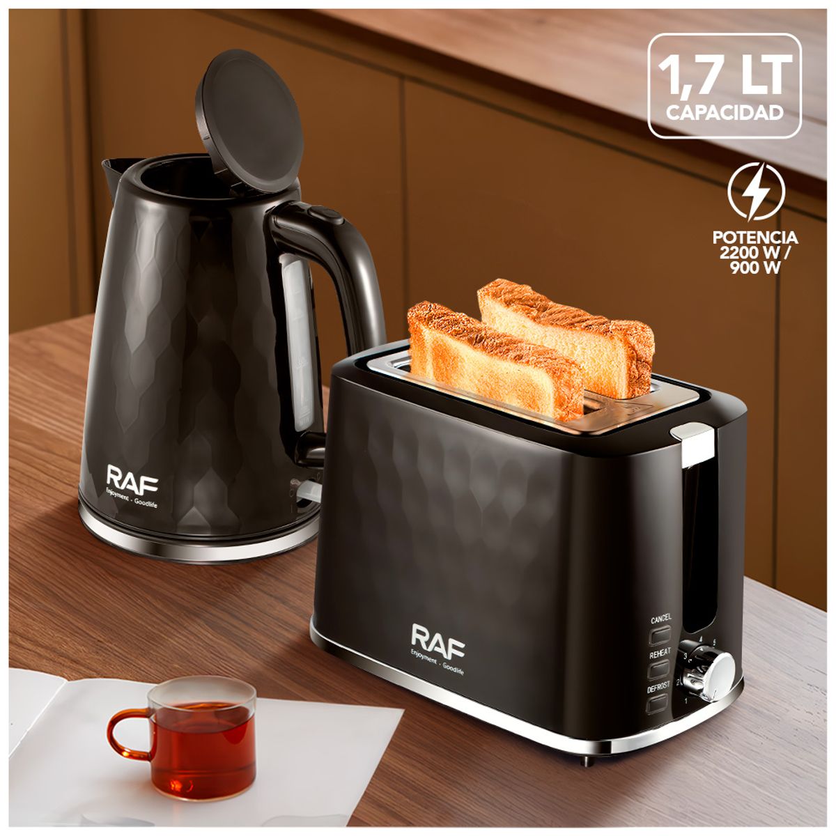 KELLER - Hervidor Eléctrico Y Tostadora 1,7 Litros R90