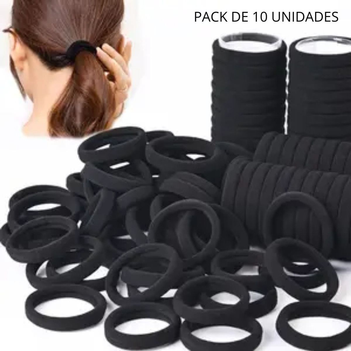 GENERICO - Pack 10 Unidades Ligas Colets para Cabello MDA290033