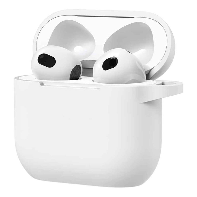 GENERICO - Case Protector de Silicona para Audífonos Apple Airpods 4 gen Blanco
