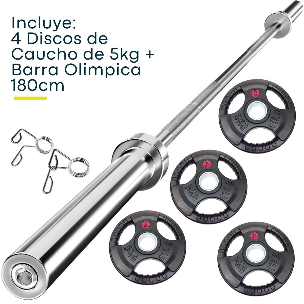 XTREME SPORT - Combo Olímpico Banca Multitrainer Iron Barra Disco