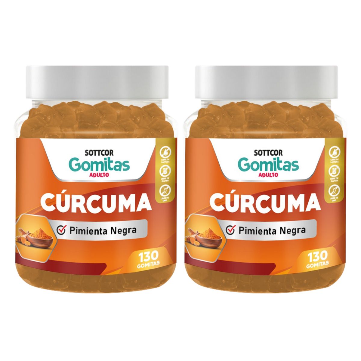 GENERICO - Cúrcuma Para Adultos Gomitas Sottcor 100g x2