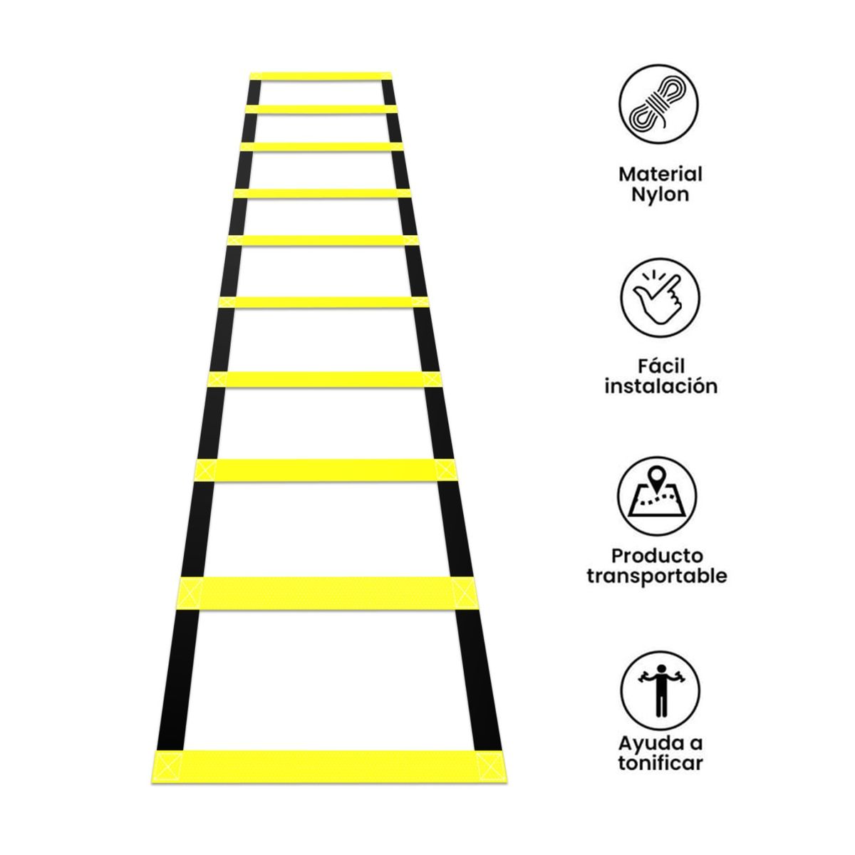 GENERICO - ESCALERA PARA AGILIDAD Y COORDINACIÓN CON FUNDA TODO DEPORTE