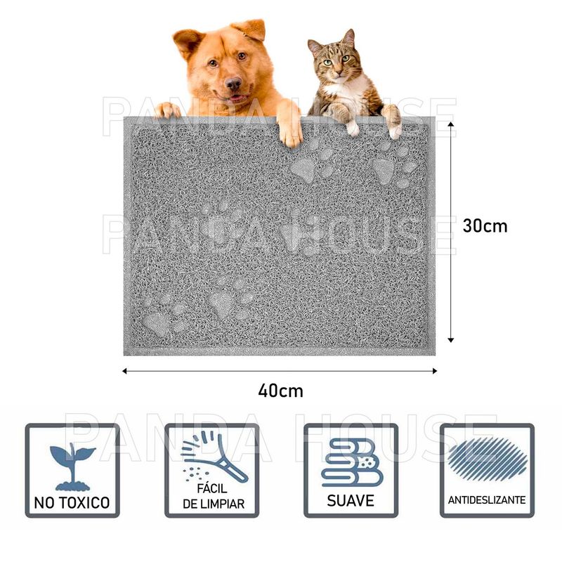 SM - TAPETE PARA MASCOTAS GRIS 40X30CM