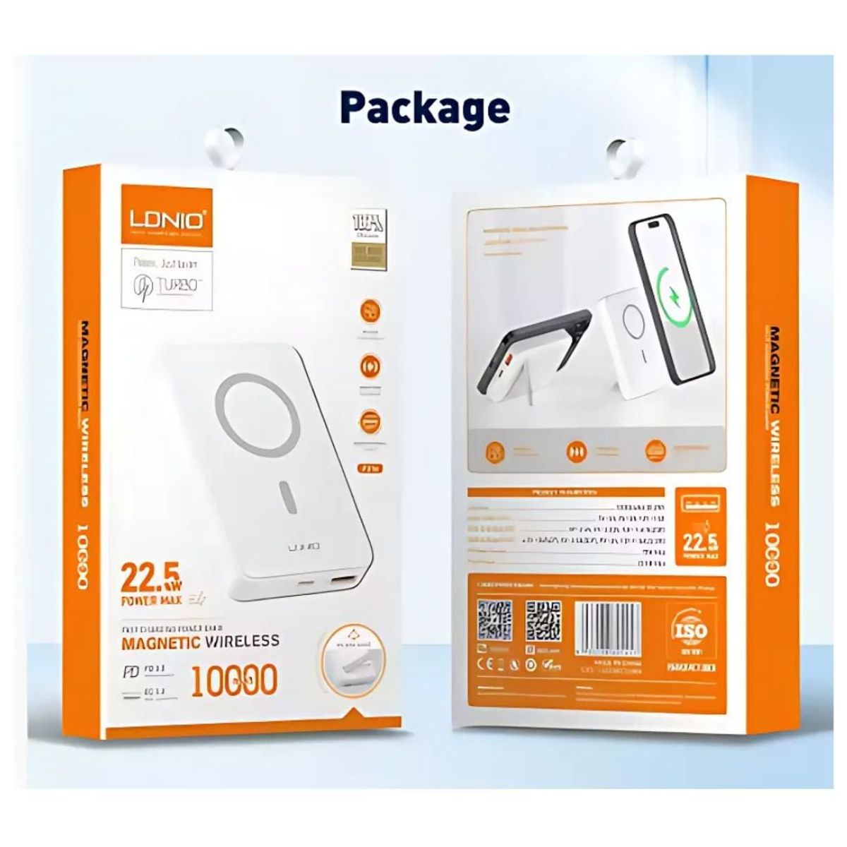 GENERICO - PowerBank Carga Rápida Magnetic 10000 mAh PQ16 Ldnio