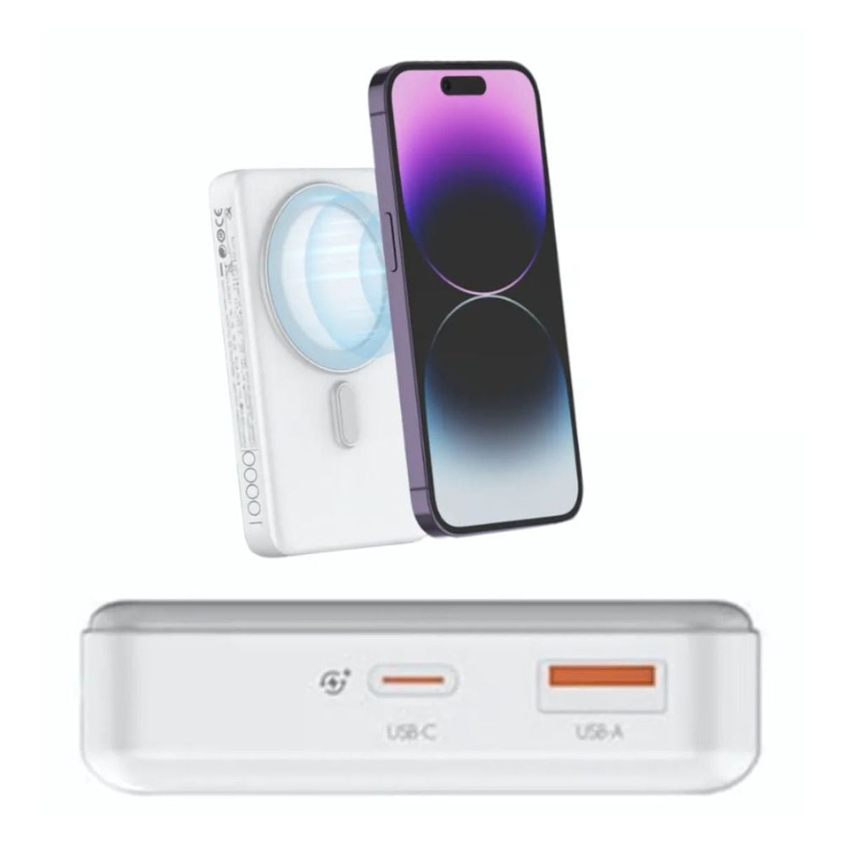 GENERICO - PowerBank Carga Rápida Magnetic 10000 mAh PQ16 Ldnio