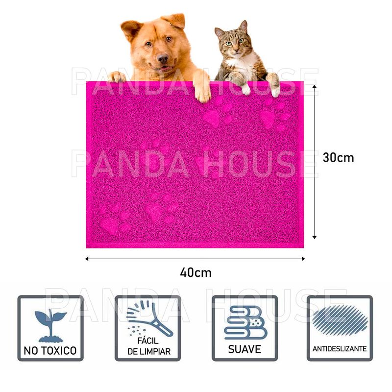 S/M - TAPETE PARA MASCOTAS ROSADO 40X30CM