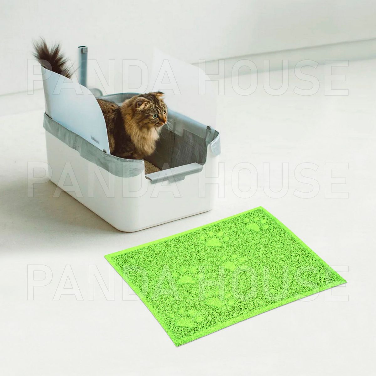 SM - TAPETE PARA MASCOTAS VERDE LIMON 40X30CM