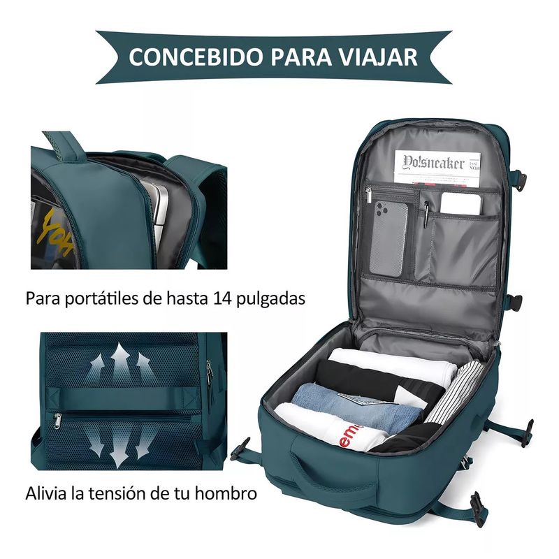 U BUY - Mochila  viaje universal Mochila  viaje grande Verde 40l