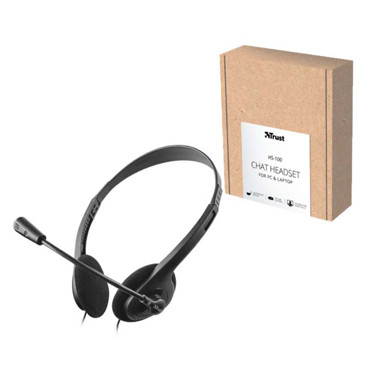 TRUST - AUDIFONO TIPO DIADEMA CON MICROFONO Y VOLUMEN TRUST HS-100